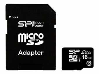 Silicon Power Elite - Flash-Speicherkarte 16GB microSDHC/SD