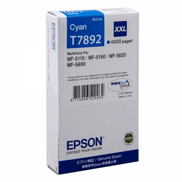 EPSON T7892 XXL CYAN ORIGINAL C13T789240
